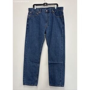 Levi's Blue 505 Men's Denim Dark Wash Straight‎ Leg Jeans - Size 38x34